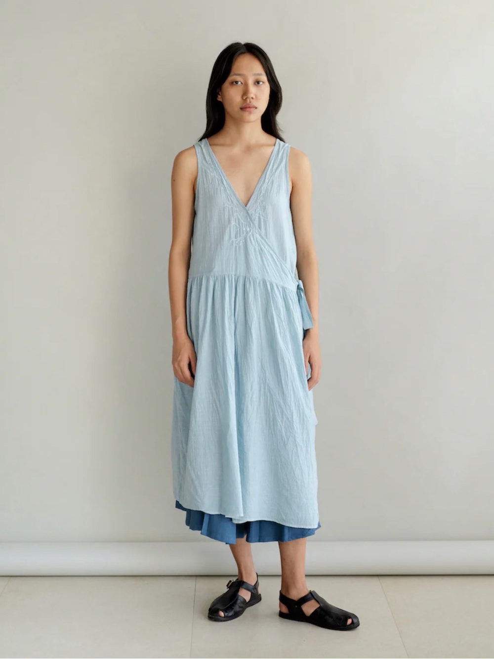 Runaway Bicycle Nadia Sleeveless Light Blue Midi Dress - New With Tags